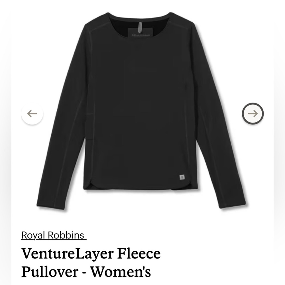 Royal Robbins Women's Black Fleece Pullover